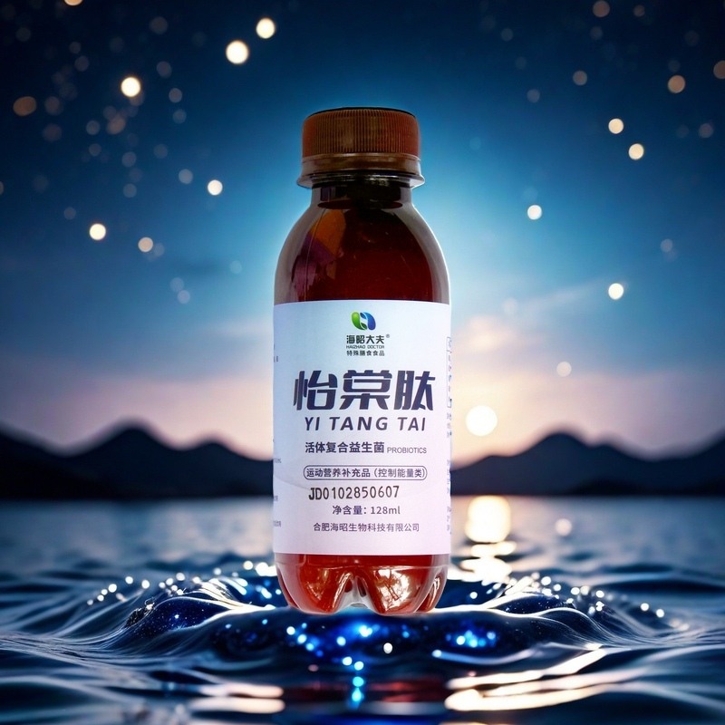 YI TANG TAI probiotic bottle — premium product visual